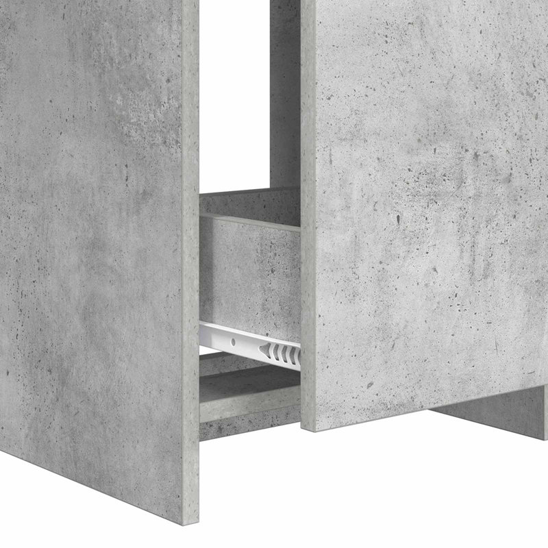 Vanity & Mirror Set, Concrete Grey