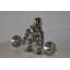 Statue en chrome haltérophile Alesja Modern Art