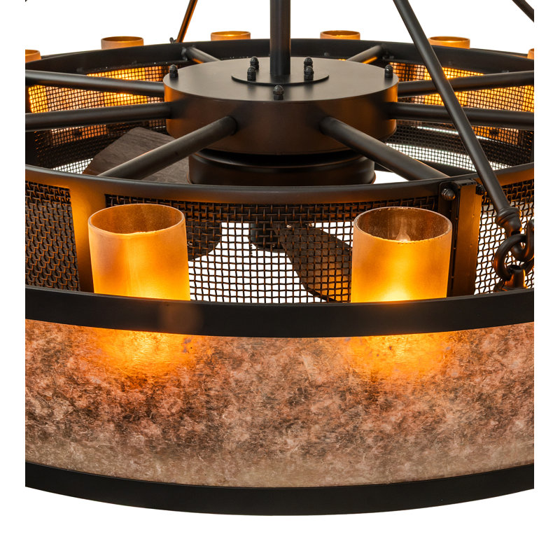 Ceiling Fan, 16, Amber, Solar Black
