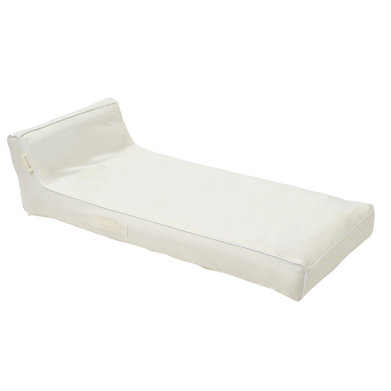 Sunnylife: Méridienne allongée de luxe - Casa Blanca - Piscine gonflable et flotteur d'eau, allongée à plat avec appui-tête, siège de plage, d'extérieur et de fête, housse amovible