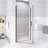 36"X 72" Pivot Shower Door | Matte Black Aluminum Frame | Half Frame | 1/4 Inch Tempered Glass With Explosion-Proof Film | Stainless Steel Handle-123668133