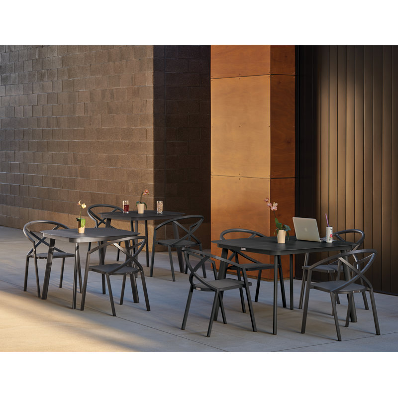 Azal Armchair (Set Of 2), Carbon, Ninja Black Basketweave