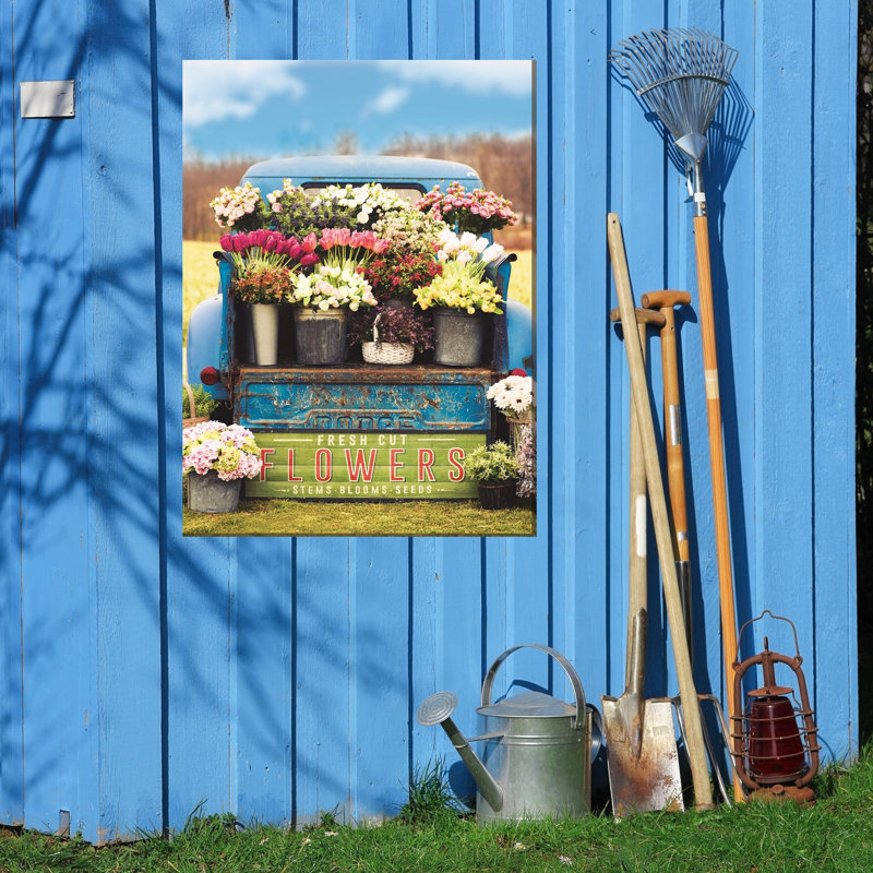 Décoration murale d’extérieur fleurs fraîches Henrik