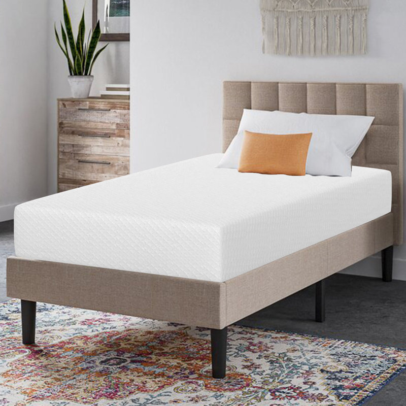 Matelas en mousse viscoélastique imprégnée de gel de 10 pouces de taille moyenne, avec matelas de soulagement de la pression de refroidissement dans une boîte avec mousse de soutien, très grand