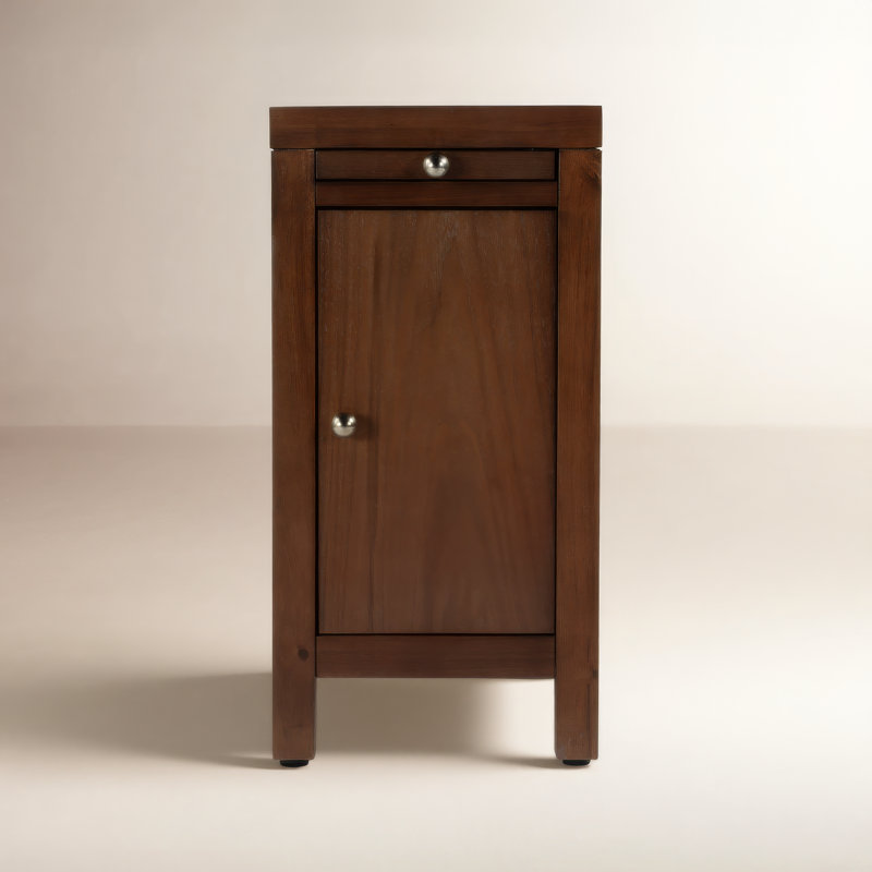 Celine Storage End Table, Walnut