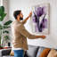 Purple Tulip Botanical - Wrapped Canvas-1906490595-1906490599