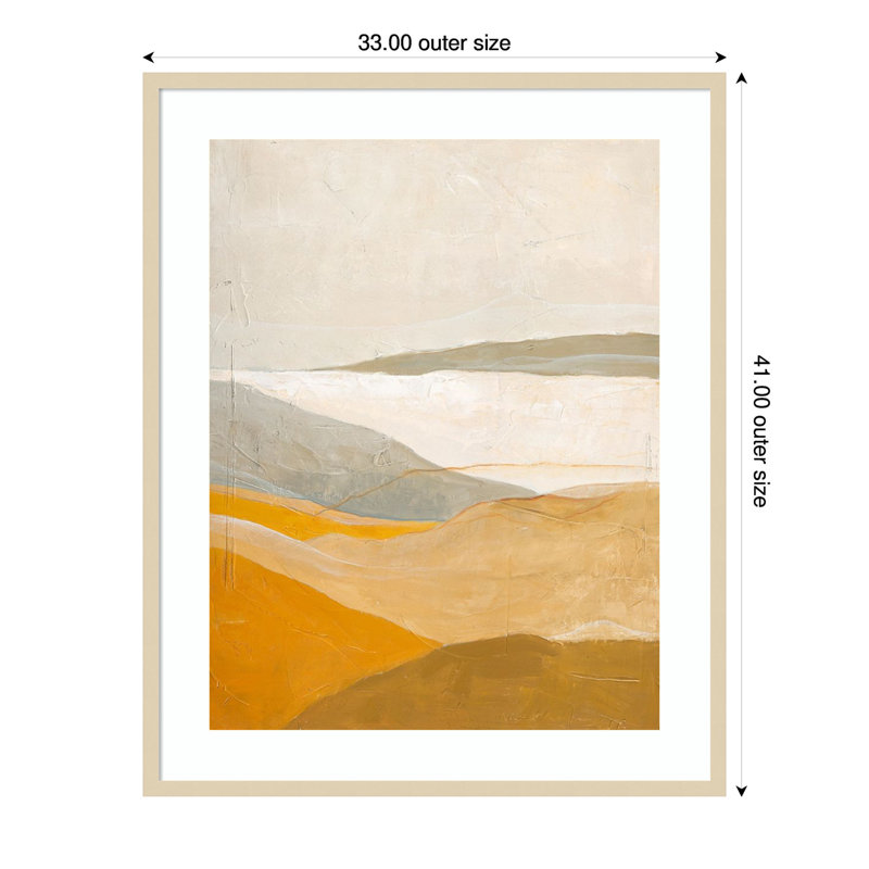 «Yellow Field» par Design Fabrikken, impression sur bois encadrée, H 41 po x l 33 po