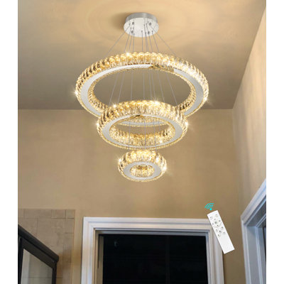 Modern Dimmable 3 Rings Led Chandelier