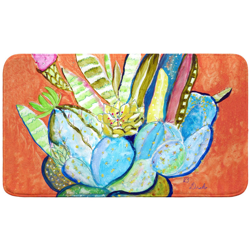Tapis de bain Cactus I, Simple - L 18 po x l 30 po