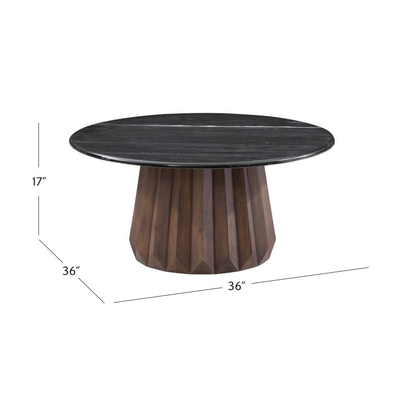 Petite table basse Jennings, H 17 po x L 36 po x l 36 po