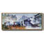 «The Europe Bridge Saint Lazare station in Paris» par Monet, toile encadrée-110600071