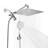Adjustable 10" High Pressure Dual Shower Head with 5-Spray Handheld Shower-100028594