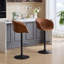Tabouret de bar pivotant à 360 ° en cuir synthétique Mussab-111646473