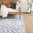 Peabody Geometric Blue/Ivory Area Rug-2093526047