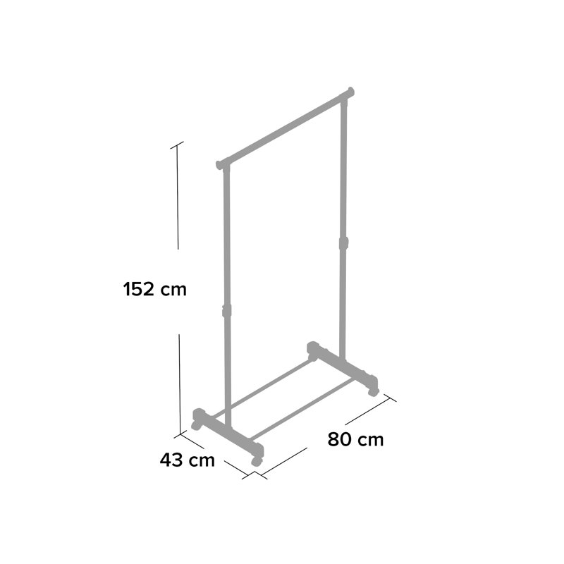 80cm Rolling Clothing Rack