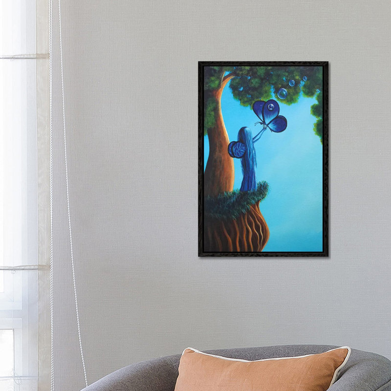 Sapphire Fairy - Print on Canvas, Black Framed, 66.04 cm H x 45.72 cm W