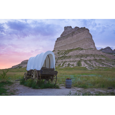 Conestoga Covered Wagon, Scotts Bluff National Monument, Oregon Trail, Nebraska by Dszc - Print