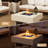 Outdoor Square Steel Fire Pit Table With Hidden Fuel Tank-517716911