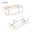 Table basse extensible de 47,2 po à 72,7 po, table basse avec finition ultrabrillante, table basse avec 2 espaces de rangement cachés et 2 tiroirs-2089567007