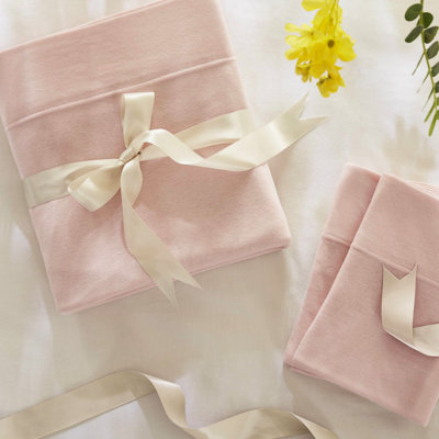 Grand drap en tricot de coton mélangé - de luxe toutes saisons, aussi doux que votre t-shirt bien-aimé, absorbant la chaleur, chaud lorsque froid, pouvant accueillir un matelas de 16 po ou moins, comprenant 1 drap plat, 2 taies d'oreiller