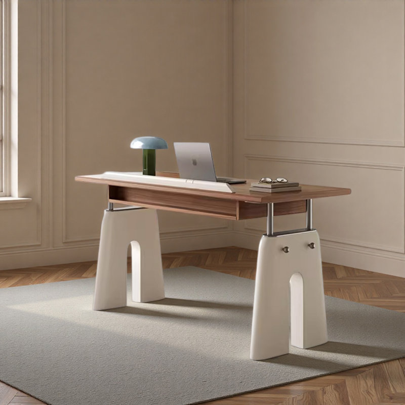 Design moderne avec une forme unique - bureau à 2 tiroirs, H 29,52 po x l 55,11 po x P 25,59 po