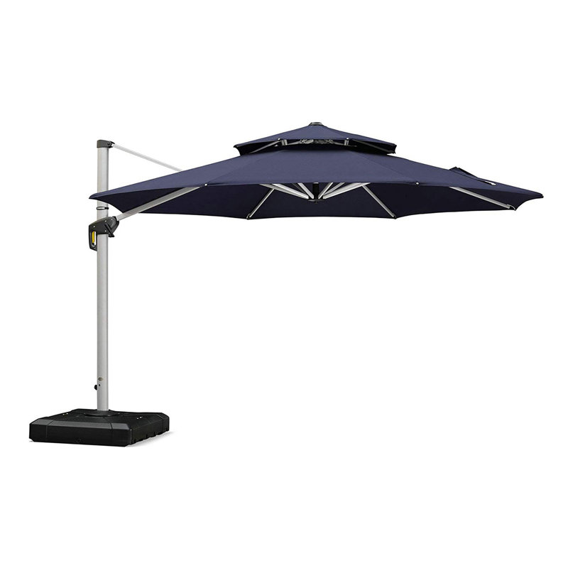 Legend 4m Cantilever Parasol With Base, Navy Blue