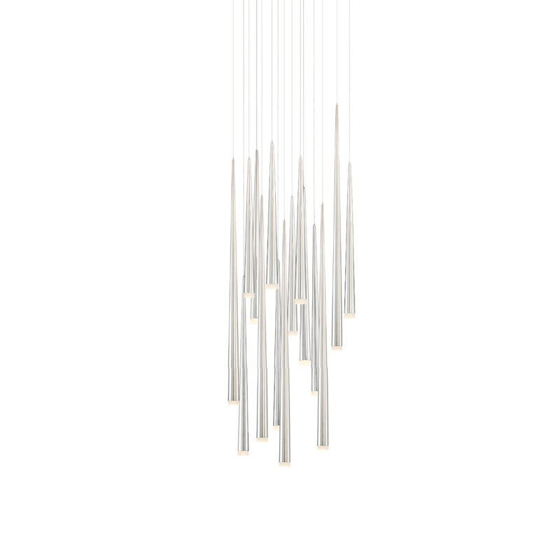 Cascade 15 - Light LED Chandelier, Polished Nickel