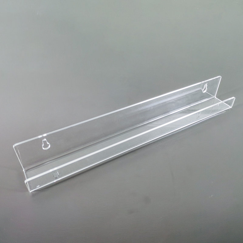 Rebrilliant® 15" Wall Mount 6 Pack Clear Acrylic Bookshelf For Nail Polish, Makeup, Action Figure Collections Wall Shelf 7D3F3750CB2E4E7AB711ED64B19A8268