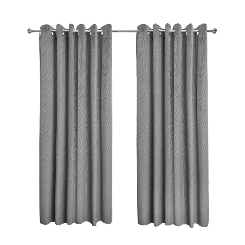 Blackout Curtain Panel Pair, 116cm Width x 183cm Drop, Grey