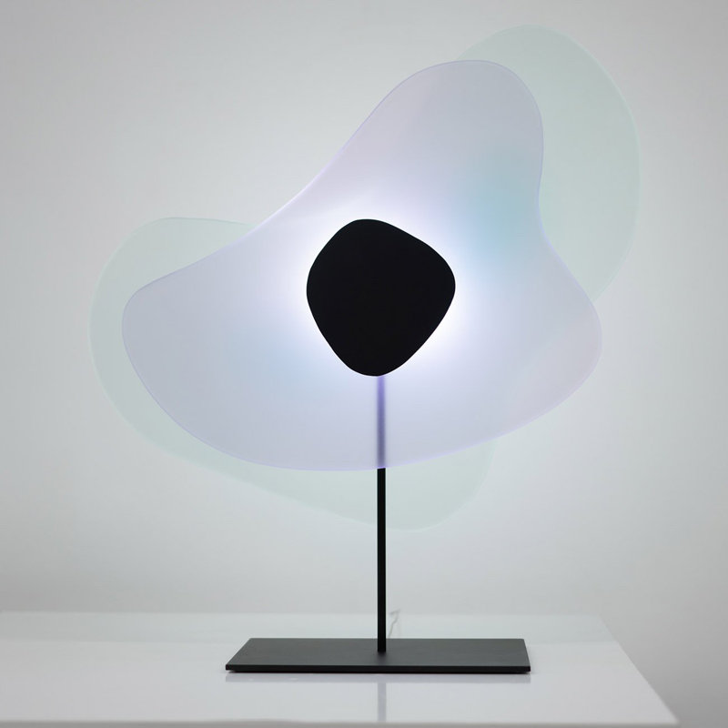 Aurora Table Top Lamp, Green/Pink