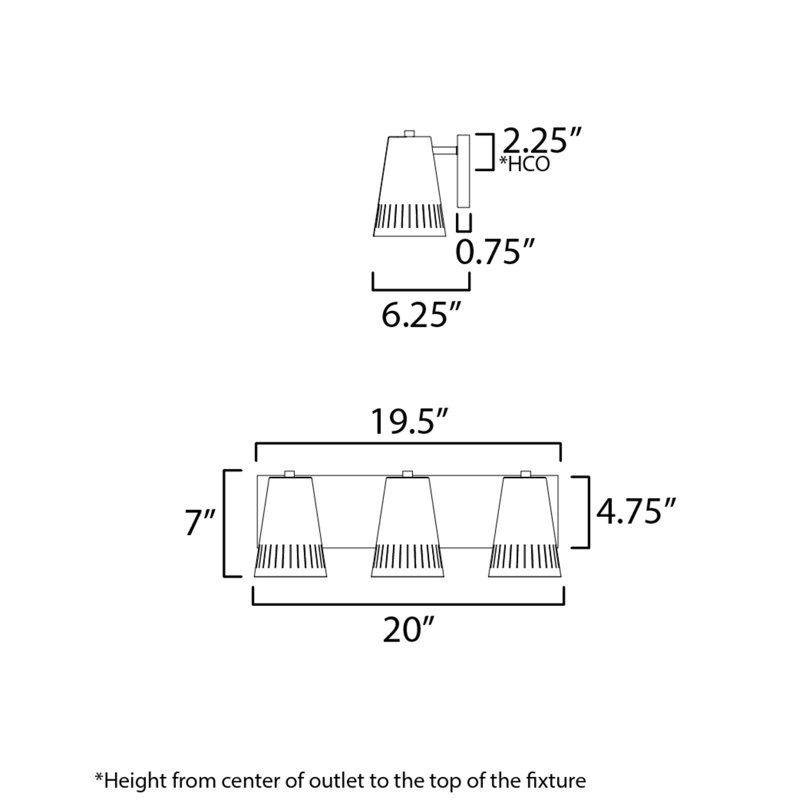 Skellytown 3 - Light Dimmable Vanity Light