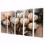 Tulipes roses et dorées matinales I - décoration murale - art mural traditionnel 5 pièces-1605094070