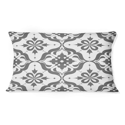Coussin lombaire transitionnel gris foncé quadrilobe Glam I
