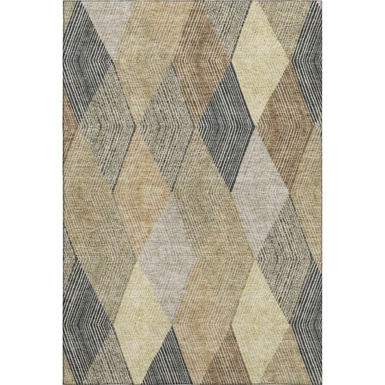 Premium Machine Washable Prisco Mocha Rug