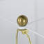 Lampe de table 16 x 16 x 24 po or et blanc avec cylindre en verre et base piédestal (assemblage de l'abat-jour requis)