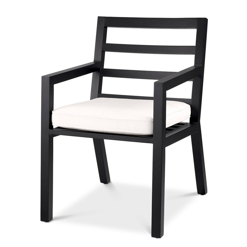 Delta Outdoor Dining Armchair, Black