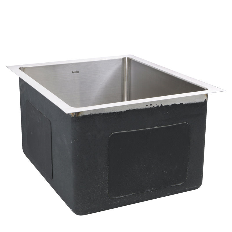 Pro Series 15'' L Single Bowl Stainless Steel Kitchen Sink