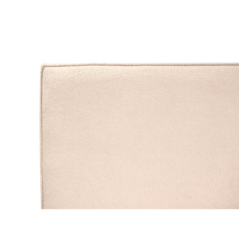 Bed Boucle IZERNORE 200 cm Beige, European Double (140 x 200 cm)