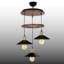 Luminaire suspendu 3 lumières 2 niveaux-785191459