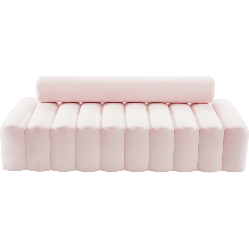 Erlond 83.5'' Velvet Sofa, Pink Velvet