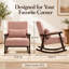 Chaise berçante rembourrée Velarossique Chenille-1655777105