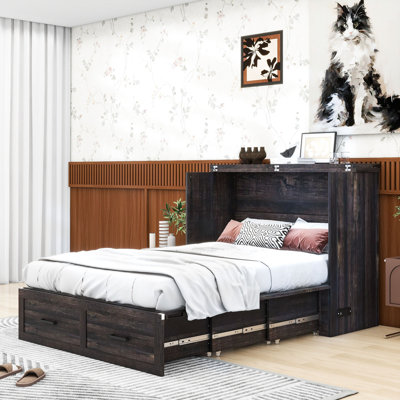 Lit armoire avec ports USB et tiroir Murphy