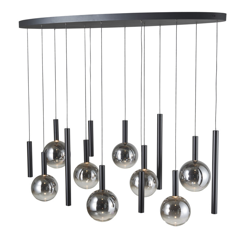 Modella Oval Linear Island Pendant - Black