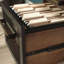 Bureau avec rehausse, finition brune