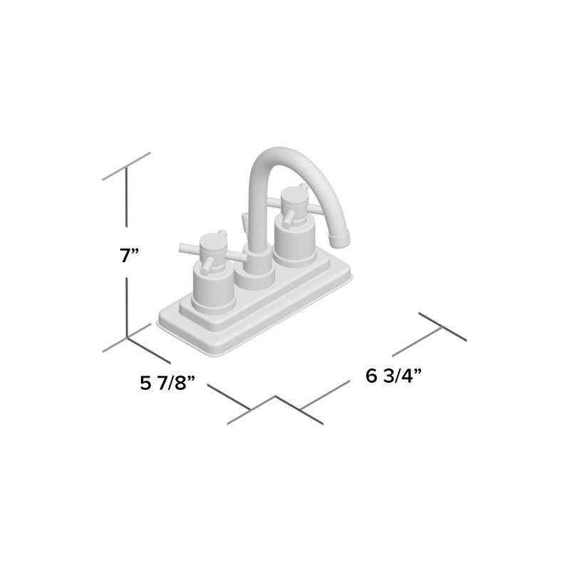 South Beach Double Cross Handle Centerset Bathroom Faucet with Drain Assembly, Oil Rubbed Bronze