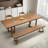 Solid wood rectangular dining table-1573585410