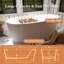 Baignoire de trempage autoportante 63 po