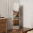 360° Rotating 66"X14" Multifunctional Full Length Mirror With Hook Storage Rack Coat Rack With Mirror Solid Wood Floor Mirror Bedroom Living Room Cloakroom Space Saving-1220589841