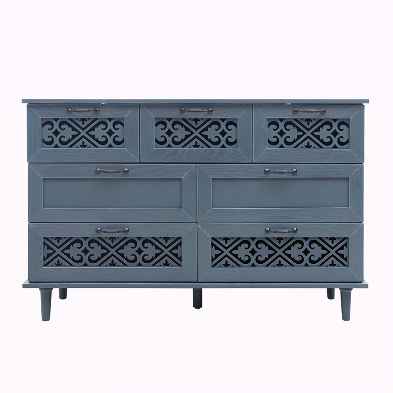 Armoire 7 tiroirs, mobilier américain, convenant à la chambre à coucher, au salon et au bureau