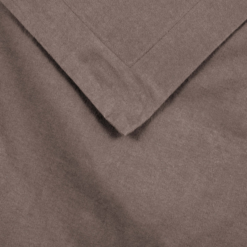 Ensemble de housse de couette en flanelle de coton 3 pièces Gizem, Housse de couette double et 2 taies décoratives s, Gris
